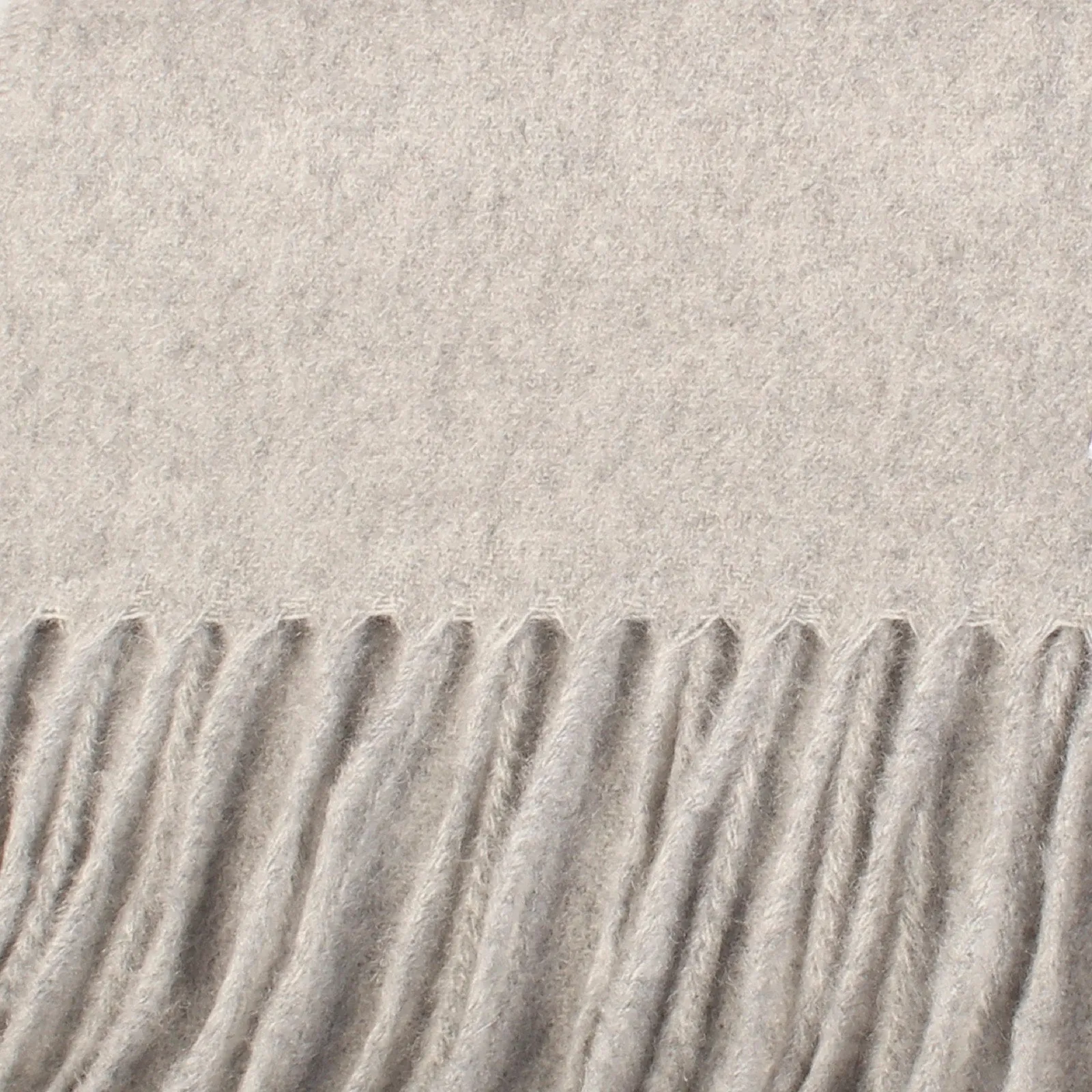 100% Cashmere Scarf Made In Scotland Light Grey