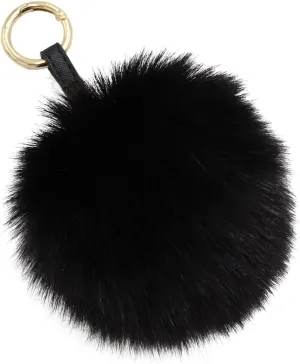 4.7" Faux Fur Pom Pom Keychain Purse Bag Charm Fluffy Ball Key Chain for Women