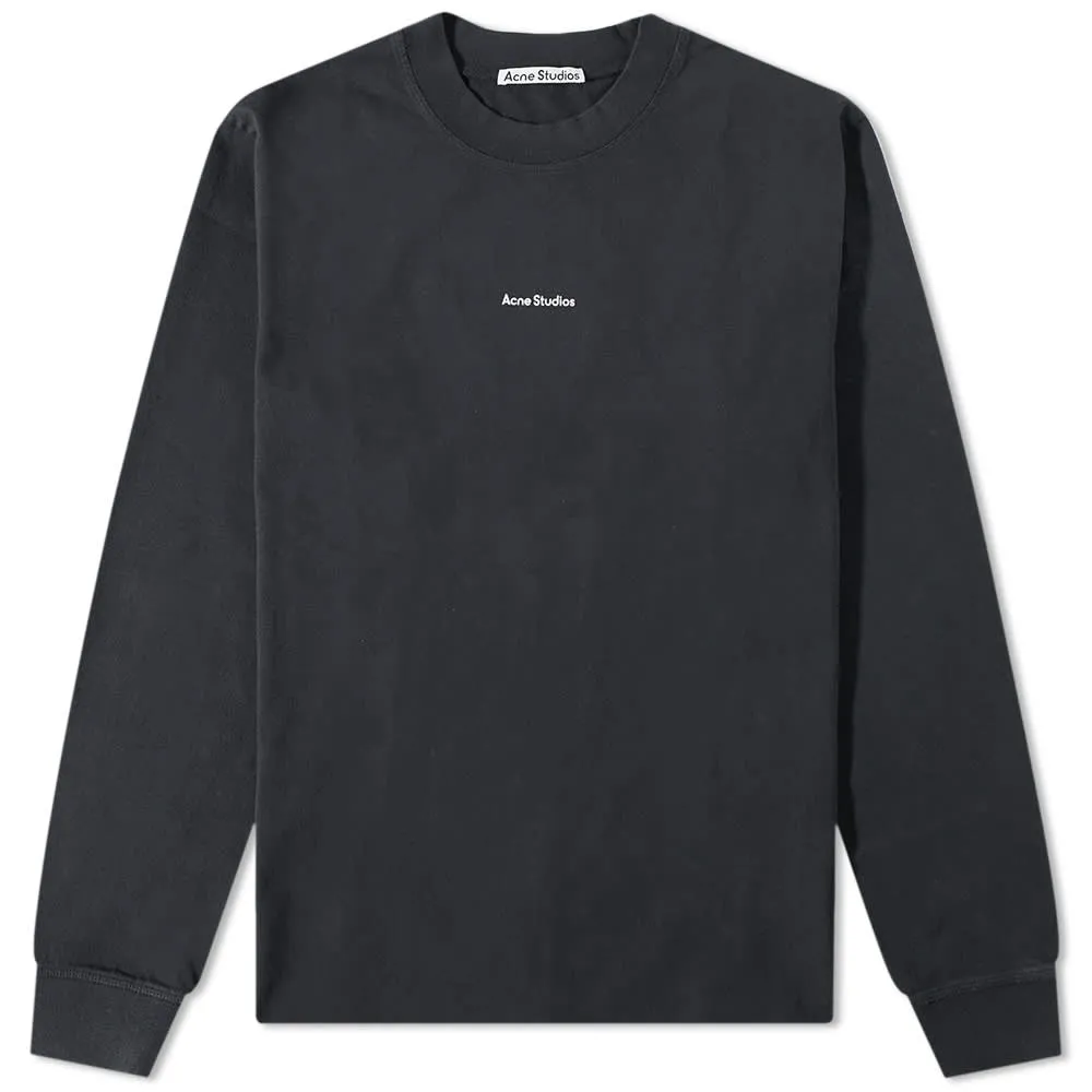 Acne Studios Erwin Print Long Sleeve T-Shirt, Black