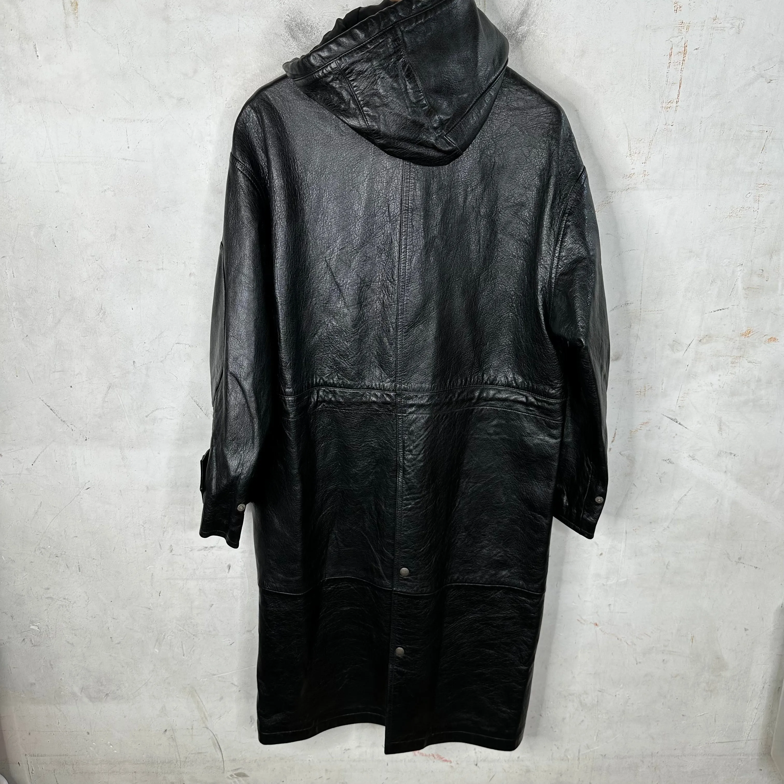 Acne Studios Leather Fireman Trench Jacket