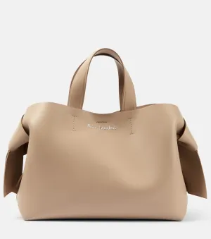 Acne Studios Medium Musubi Leather Tote, Beige