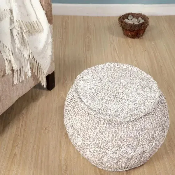 Astrid 99710GYN Grey/Natural Pouf