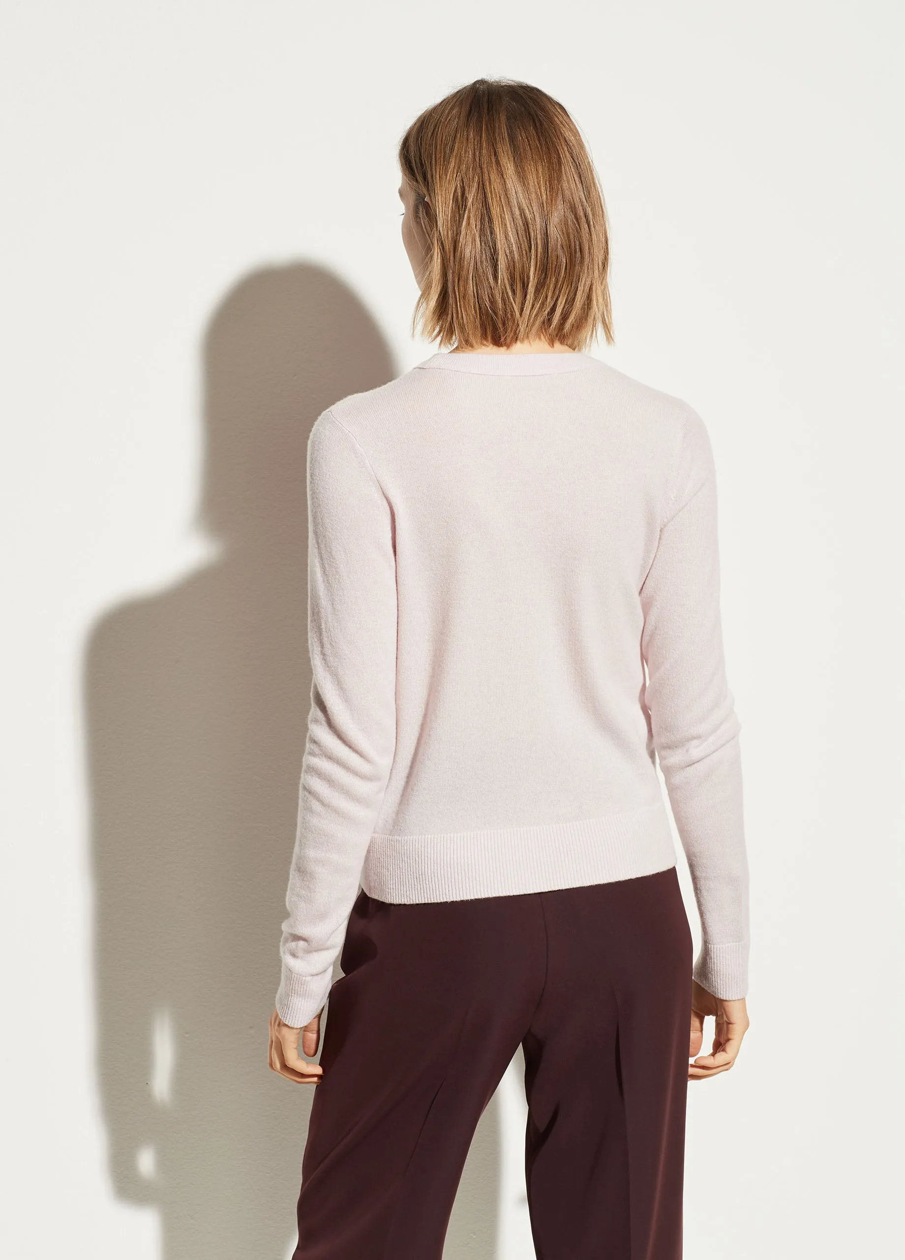 Cashmere Overlay Crew in Rosa Seco