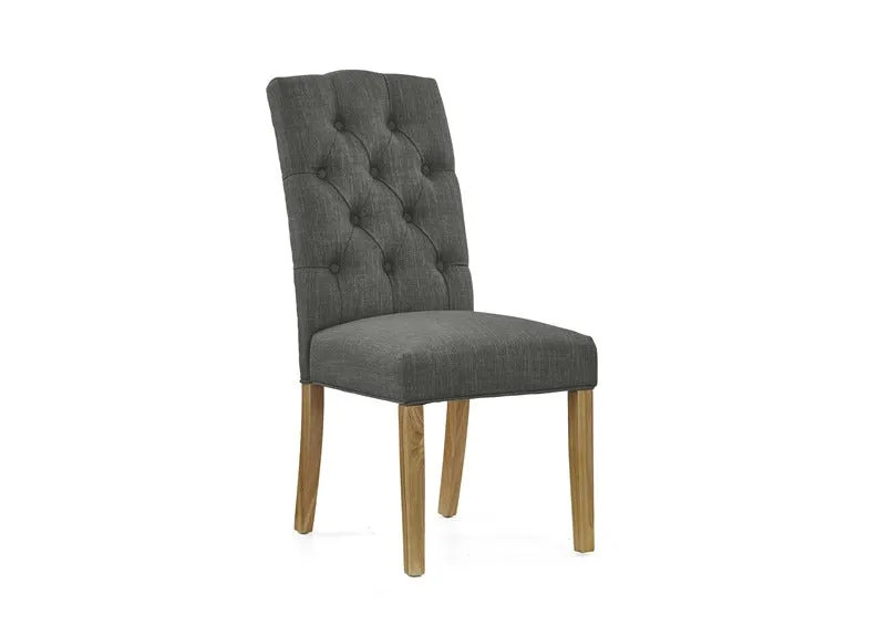 Chelsea Fabric Dining Chairs(Pre-order Charcoal)