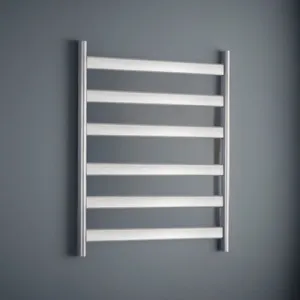 ETHEREAL Brushed Nickle Heated Rail 500*640*120mm 6 Bars