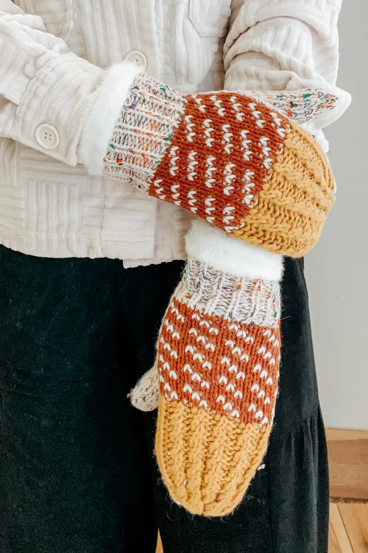 Faux Fur Lined Mittens