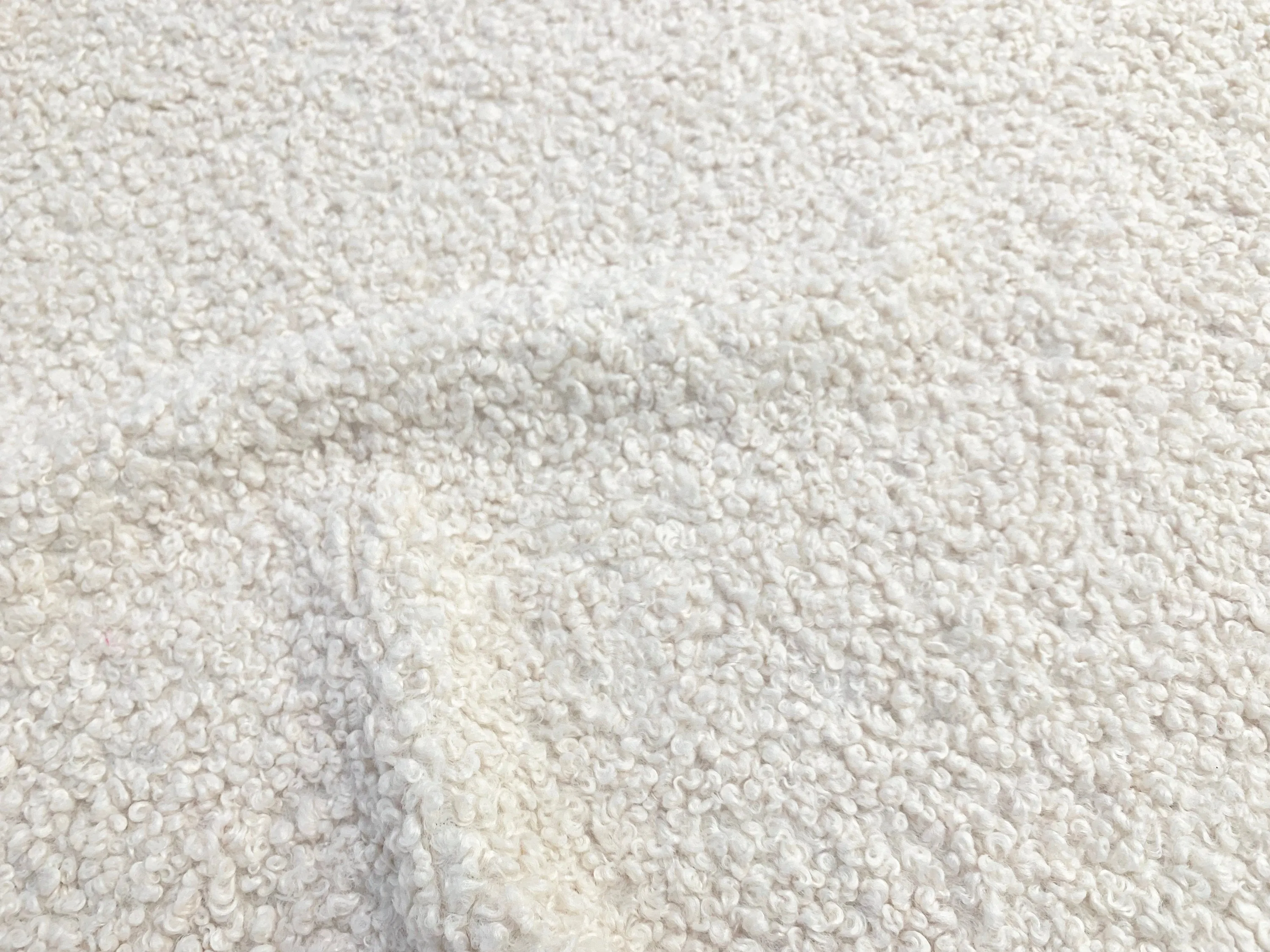 Faux Sherpa Fur Fabric / Blush Poodle Fabric / Home Decor Fabric / Blush Caramel or Ivory Faux Fur Fabric by the Yard