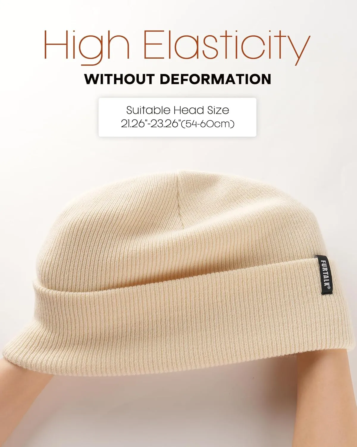 FURTALK Beanie Hat for Men Women Winter Hats for Women Men Soft Warm Unisex Cuffed Beanie Knitted Skull Cap