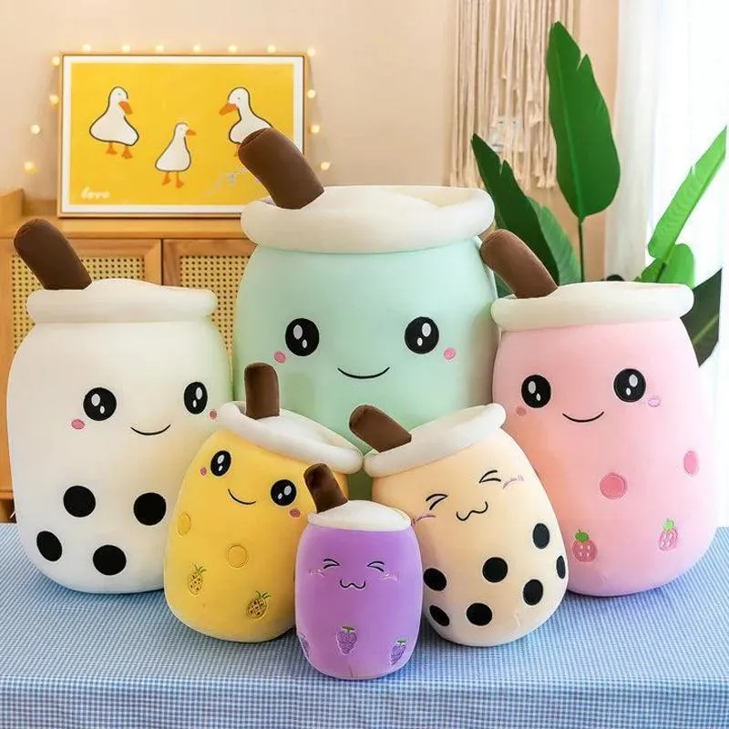 Giant Boba Plush 50cm 70cm XL Bubble Tea Milk Tea Large Boba Stuffed Pillow Plush