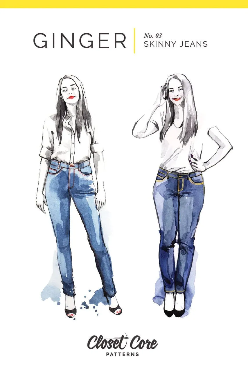 Ginger Jeans - Closet Core Patterns - Sizes 0-20