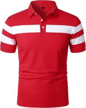 HOOD CREW Mens Short Sleeve Polo Shirts Stylish Design Summer T Shirt