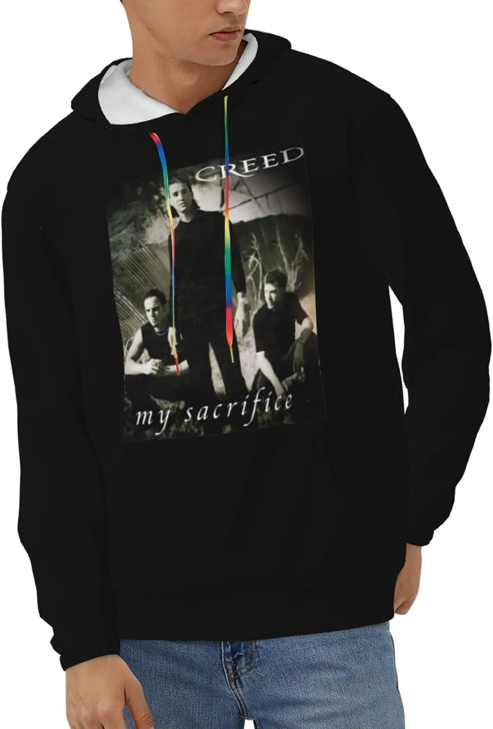 Men'S Graphic Polyester Pullover Shirt With Pocket Stylish Sweatshirt Breathable Jumper
