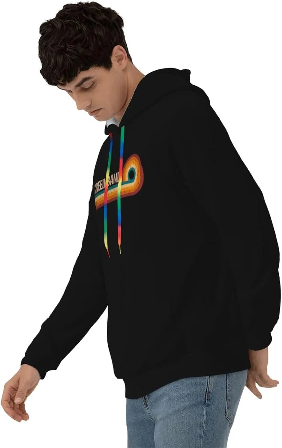 Men'S Graphic Polyester Pullover Shirt With Pocket Stylish Sweatshirt Breathable Jumper
