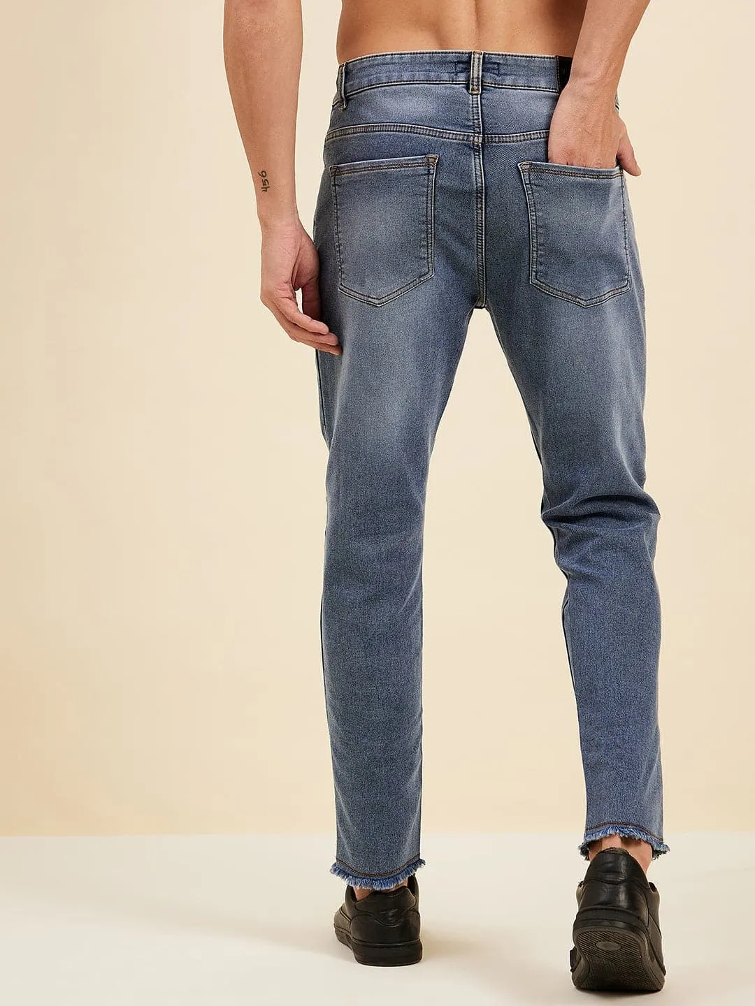 Men's Navy Slim Fit Jeans - LYUSH-MASCLN