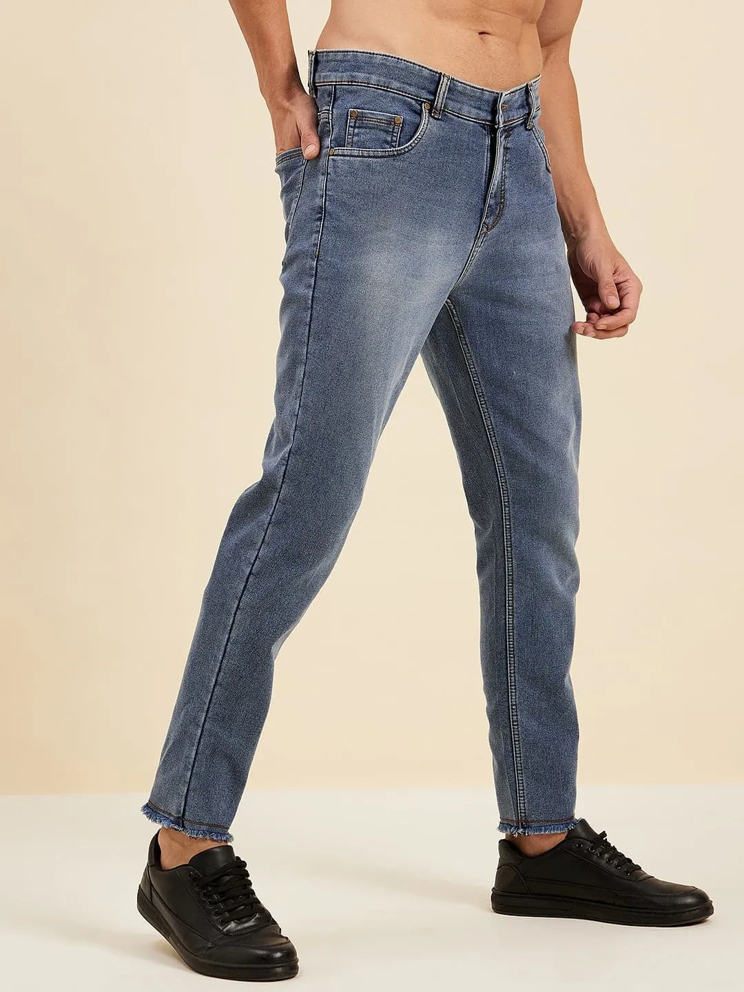 Men's Navy Slim Fit Jeans - LYUSH-MASCLN