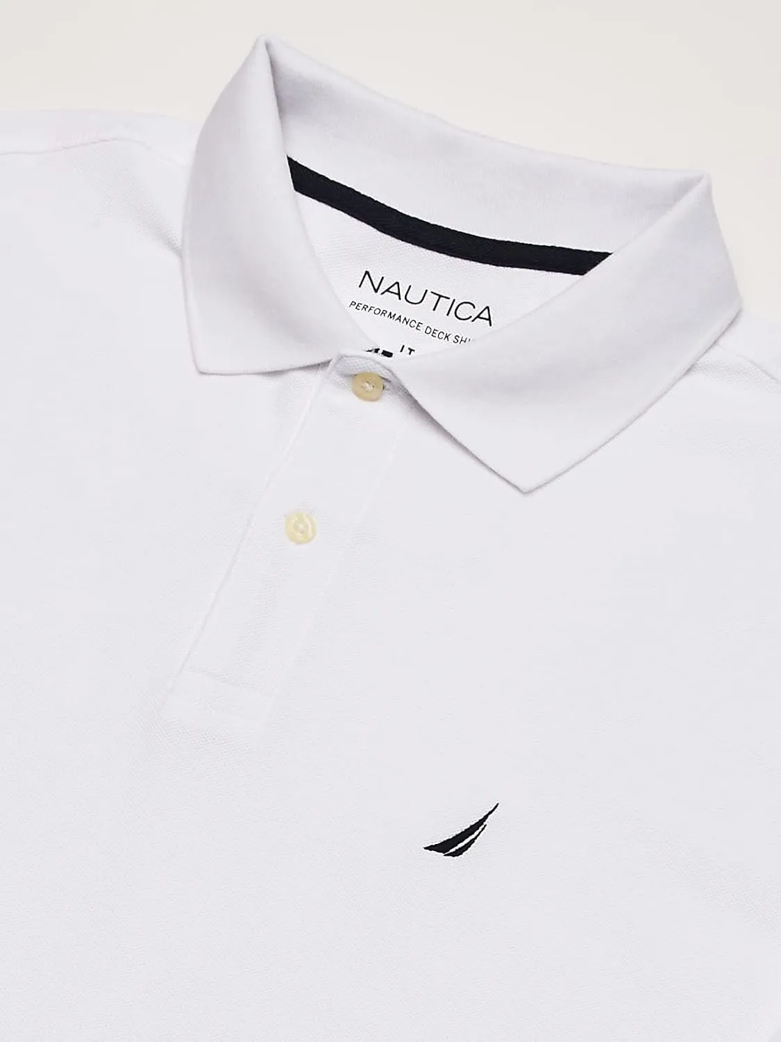 Nautica Men's Big and Tall Classic Fit Short Sleeve Solid Performance Deck Polo Shirt