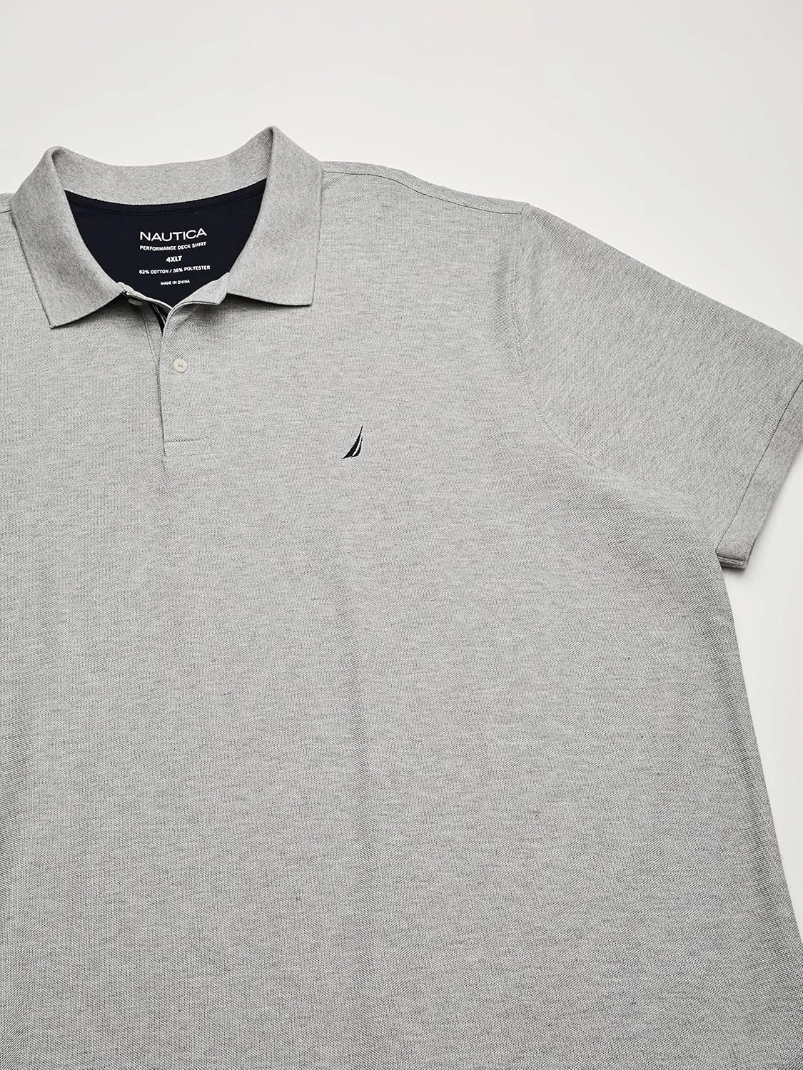 Nautica Men's Big and Tall Classic Fit Short Sleeve Solid Performance Deck Polo Shirt