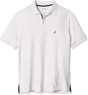 Nautica Men's Big and Tall Classic Fit Short Sleeve Solid Performance Deck Polo Shirt