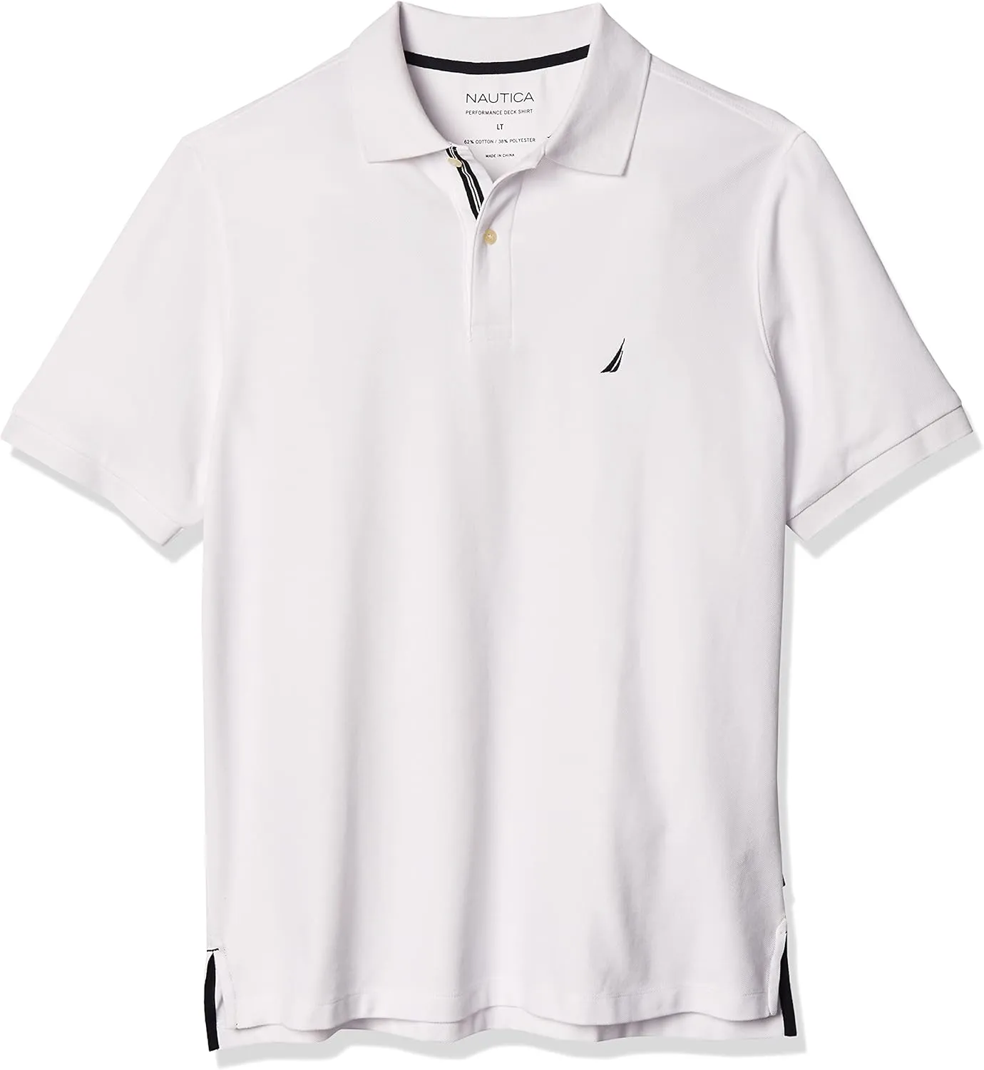 Nautica Men's Big and Tall Classic Fit Short Sleeve Solid Performance Deck Polo Shirt