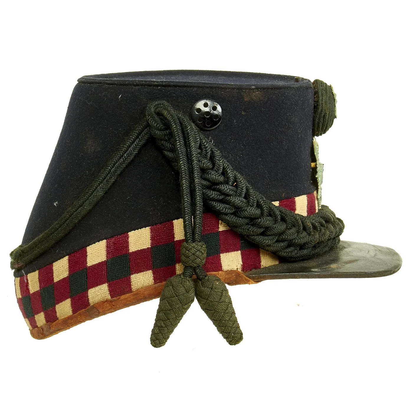 Original British Victorian Era Scottish Highland Light Infantry Shako - Dated 1900