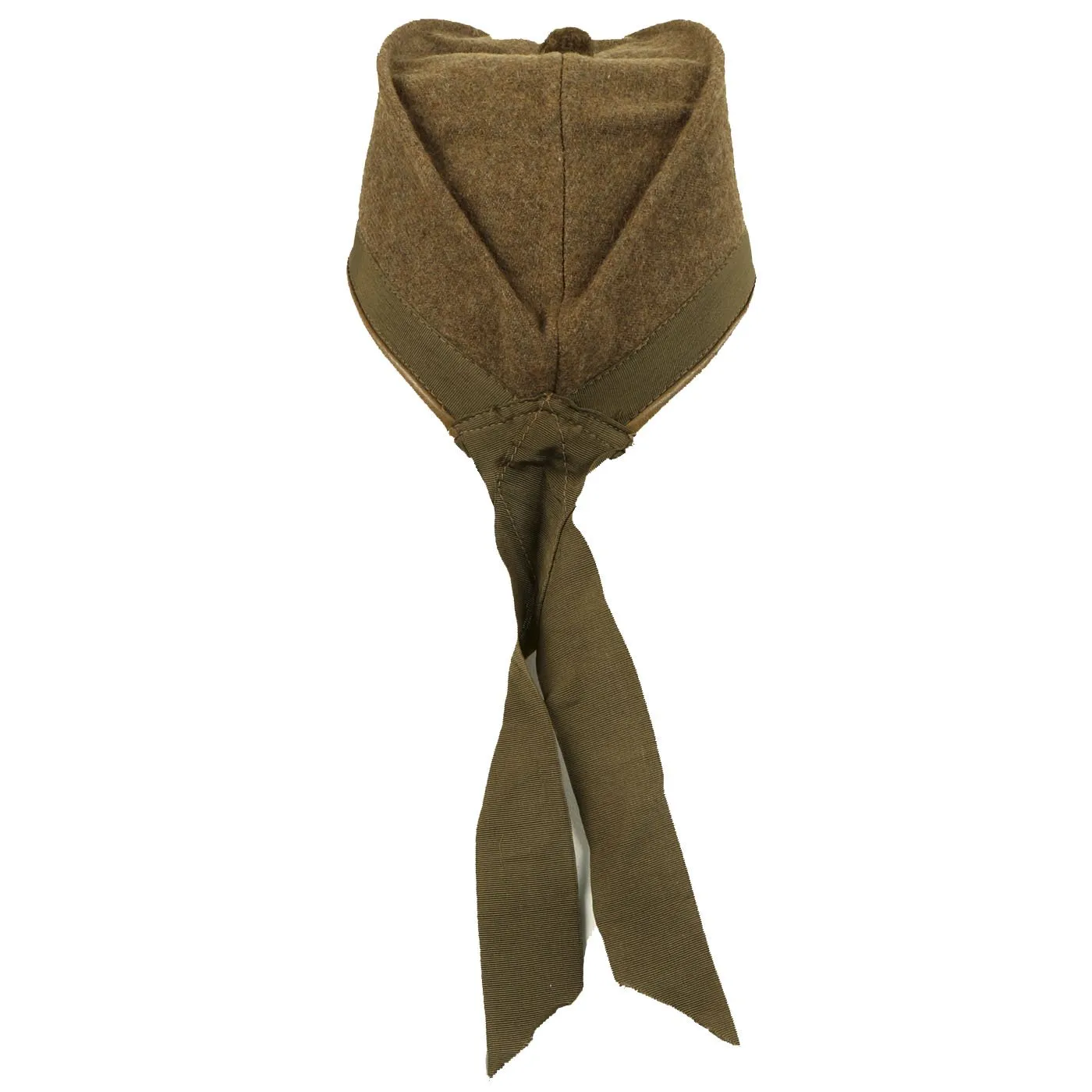 Original Canadian WWI Queen's Own Cameron Highlanders Khaki Glengarry Side Cap dated 1916 - Size 6 3/4