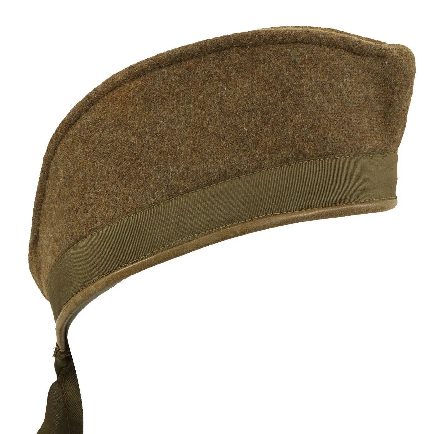 Original Canadian WWI Queen's Own Cameron Highlanders Khaki Glengarry Side Cap dated 1916 - Size 6 3/4