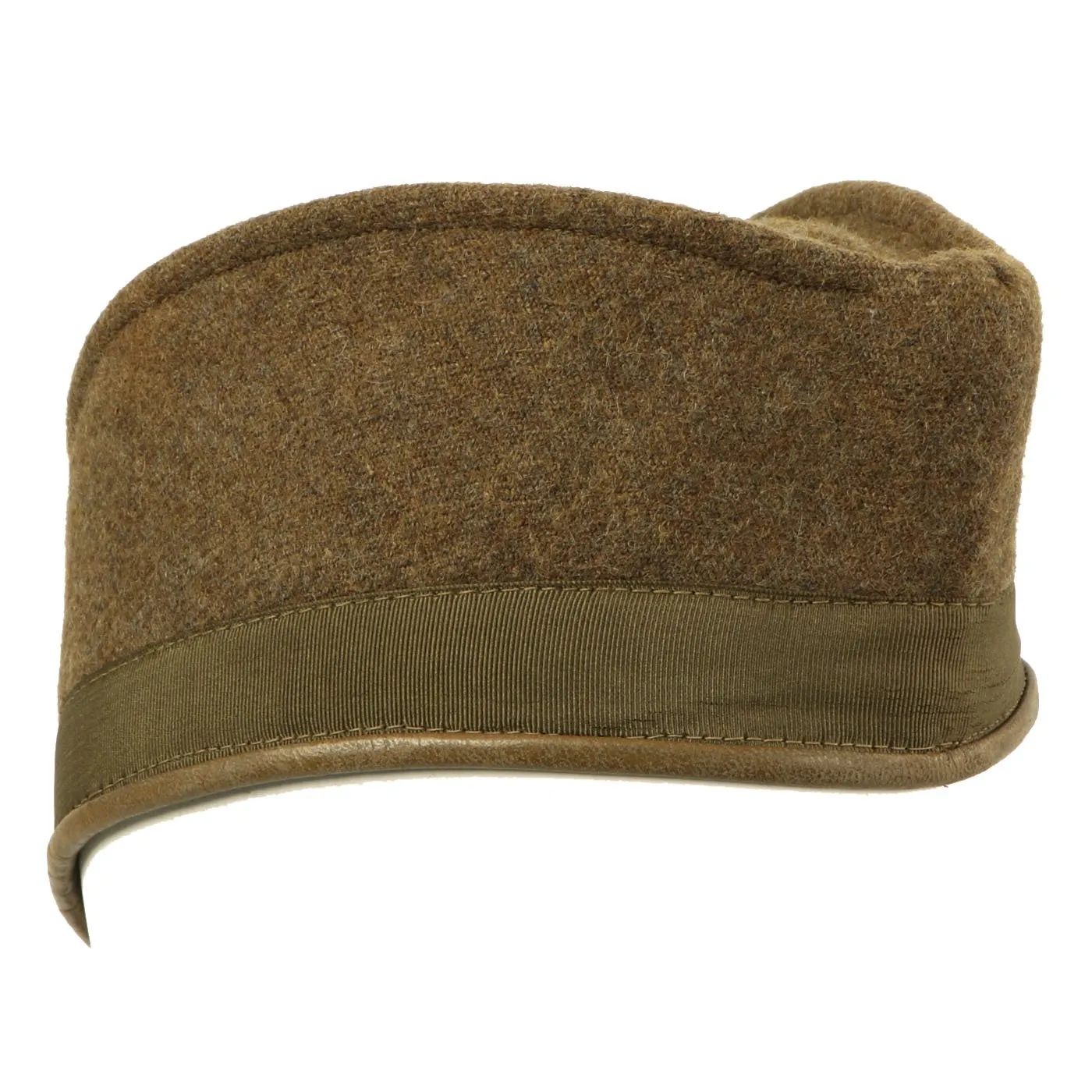 Original Canadian WWI Queen's Own Cameron Highlanders Khaki Glengarry Side Cap dated 1916 - Size 6 3/4