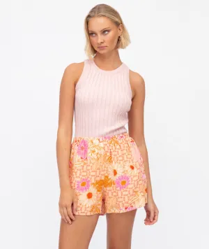 Paper Heart - Sleeveless Thea Tank - Rosewater