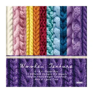 Poppy Crafts 6"x6" Paper Pack #234 - Woolen Texture