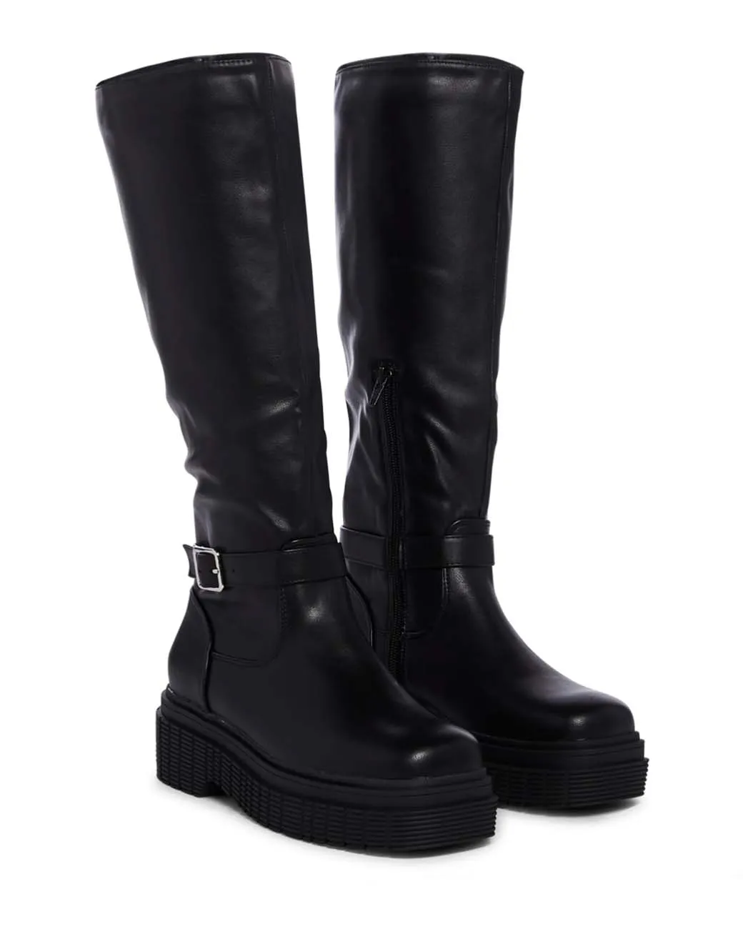 PUBLIC DESIRE - DAYLIGHT BLACK BOOTS