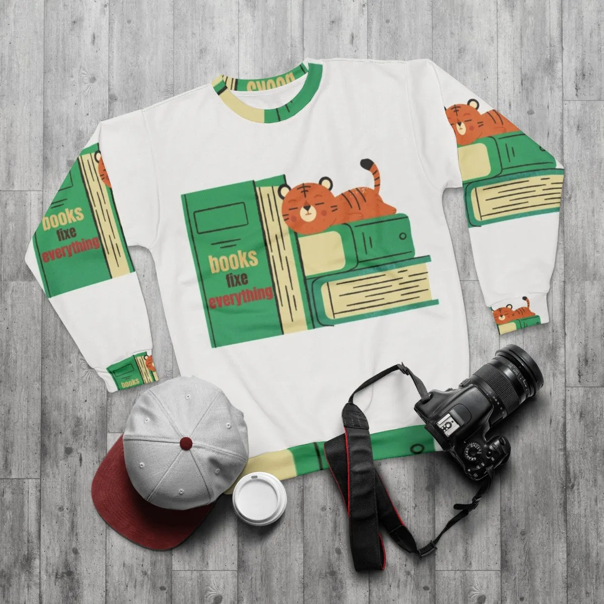 "Books Fix Everything" Cozy Reading Sweatshirt