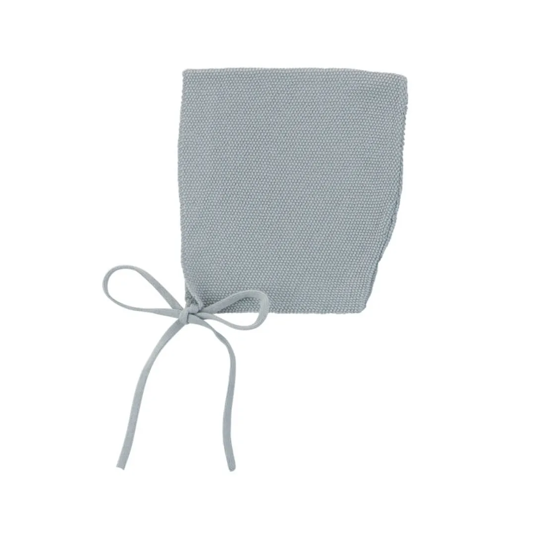 Rompp Double Bow wrap Light Blue Knit Onesie w/Bonnet