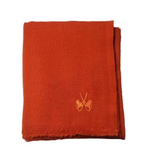 Sciarpa in Cashmere – ORANGE RED DIAMOND