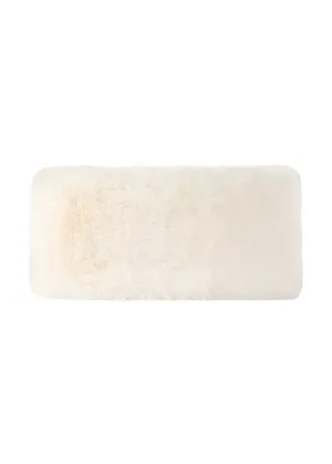 Short Hair Faux Fur Headband in Ivory