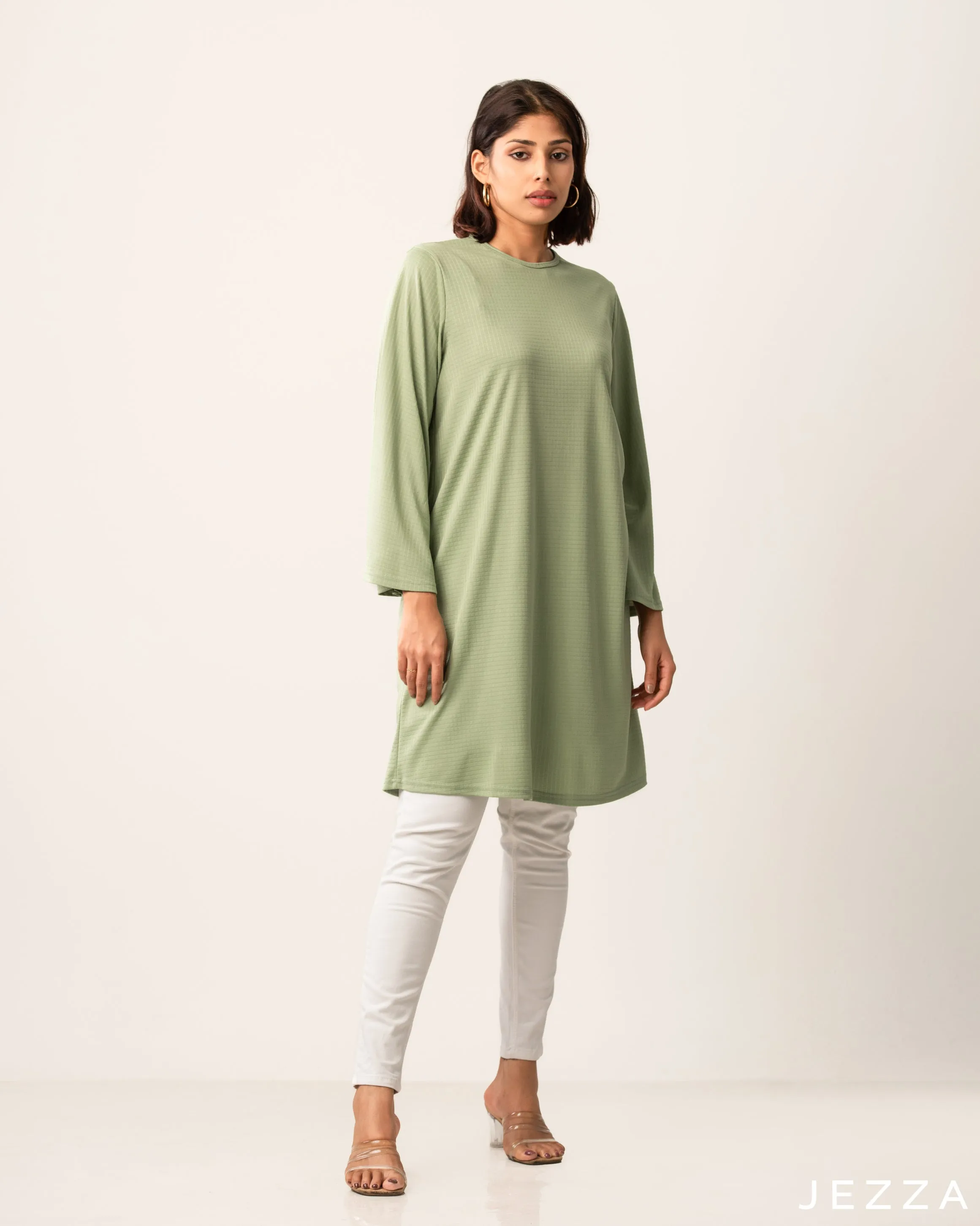 Textured Stretchy Knit Top 56852
