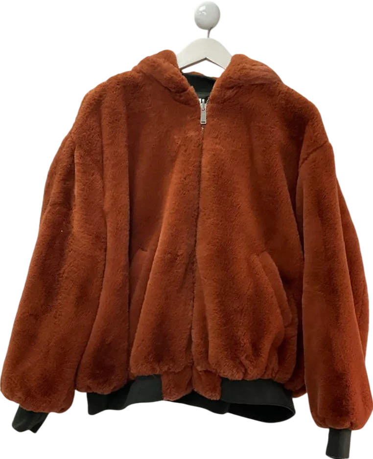 turf collection Brown Fur Jacket UK S