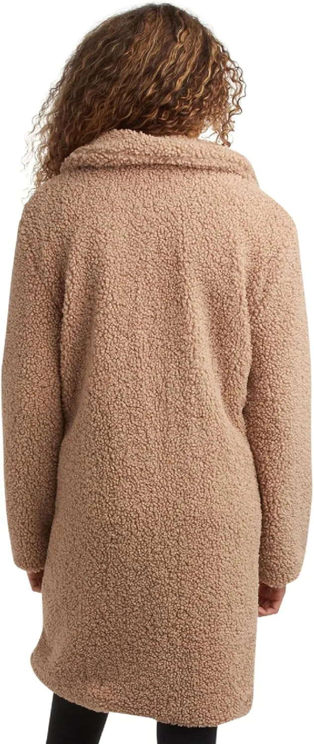 URBAN REPUBLIC Women's Sherpa Coat - Cozy Textured Sherpa Button Up Winter Jacket - Warm Outerwear Coats for Women (S-XL)