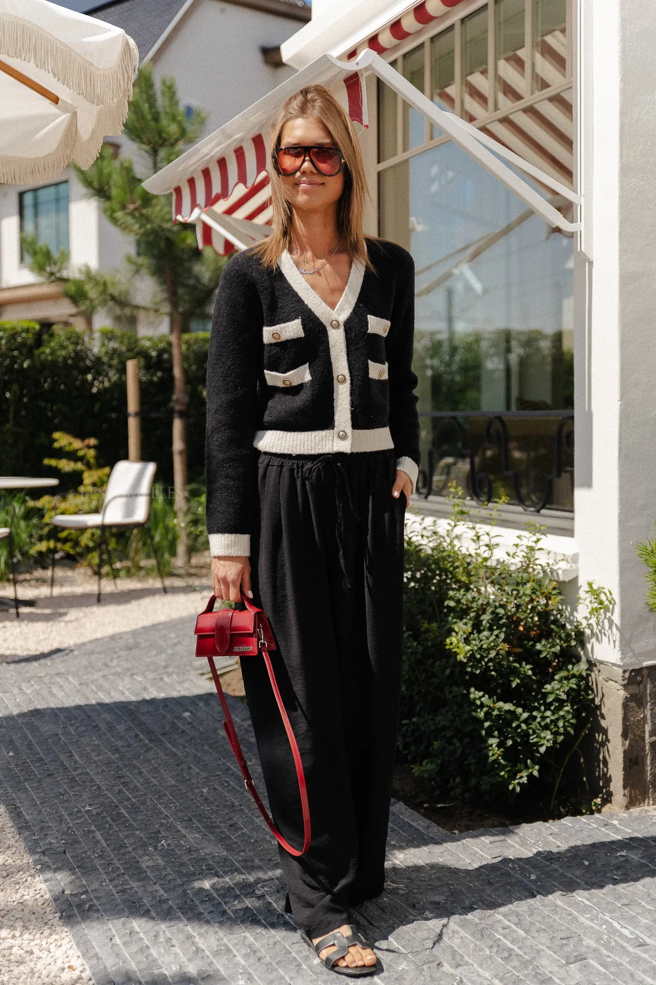 Wallis wide pants black